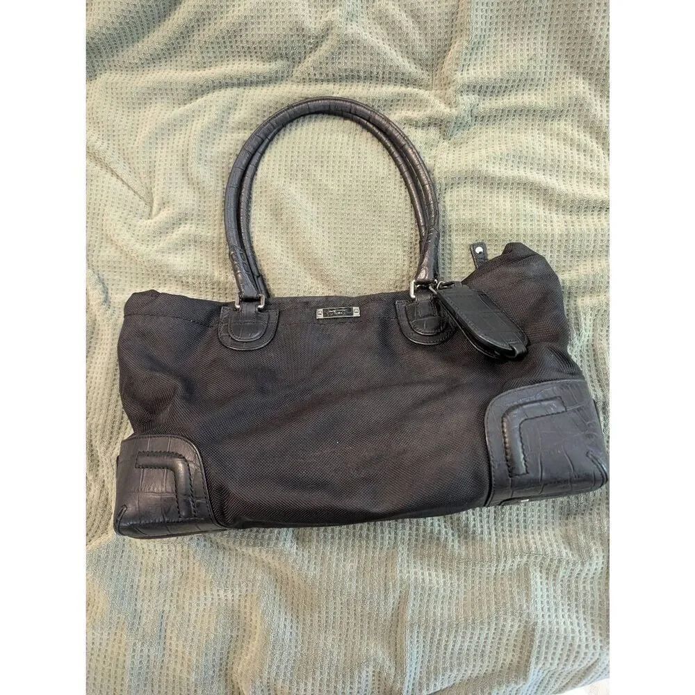 Tumi Black Jackson Nylon Leather Women's Top Handle Shoulder Bag